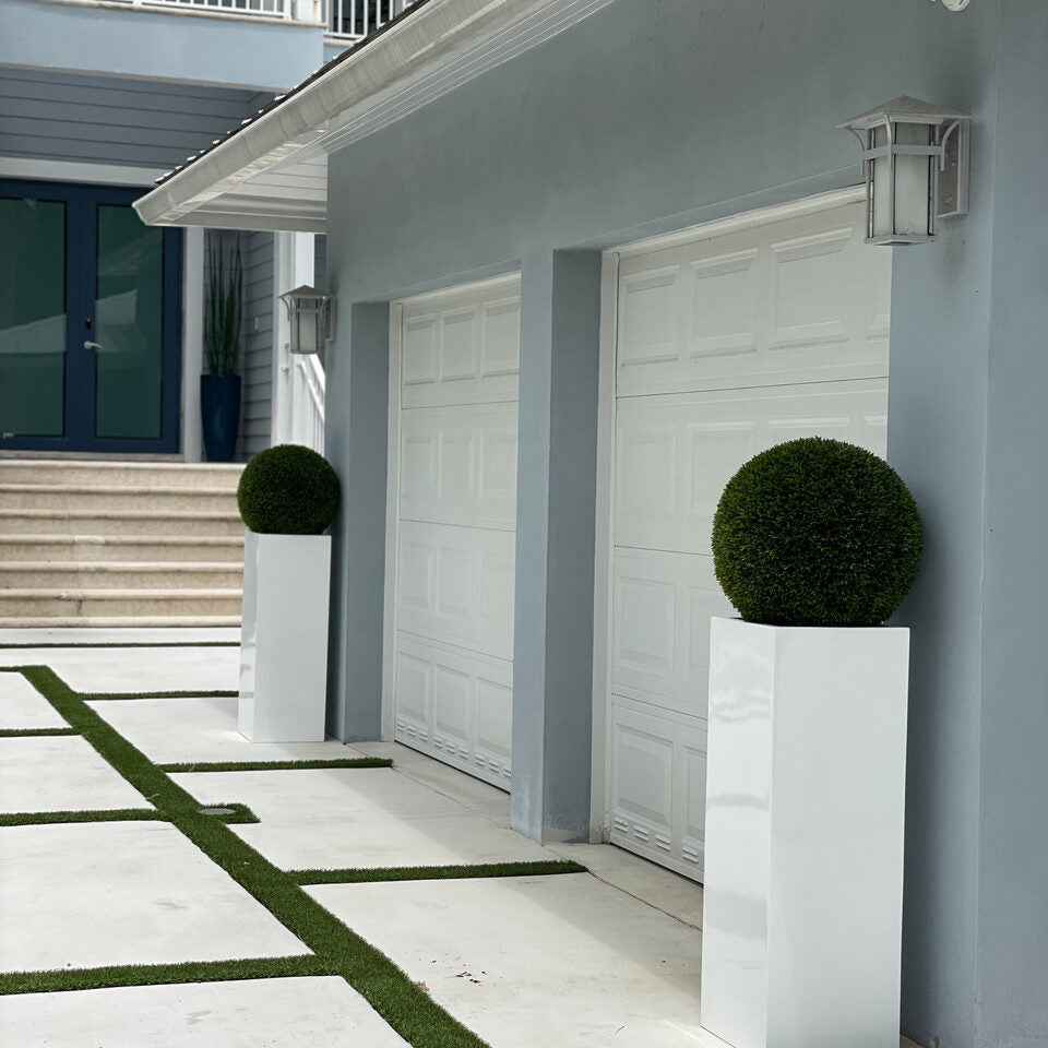 Yong fibra de vidrio jarrón Topiary