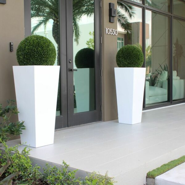 Groß Beau fibra de vidrio jarrón Topiary