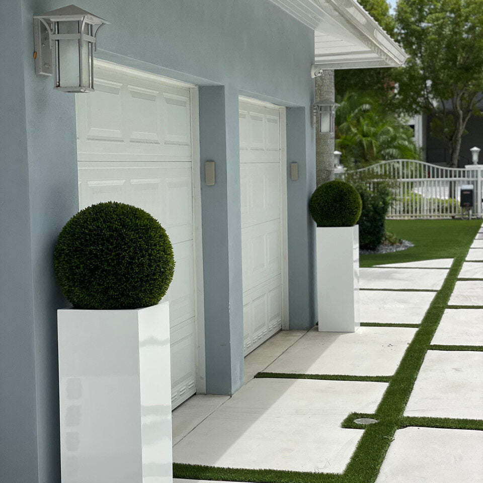 Yong fibra de vidrio jarrón Topiary