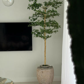 Olivo artificial “Shady Lady” en macetero Parthenon